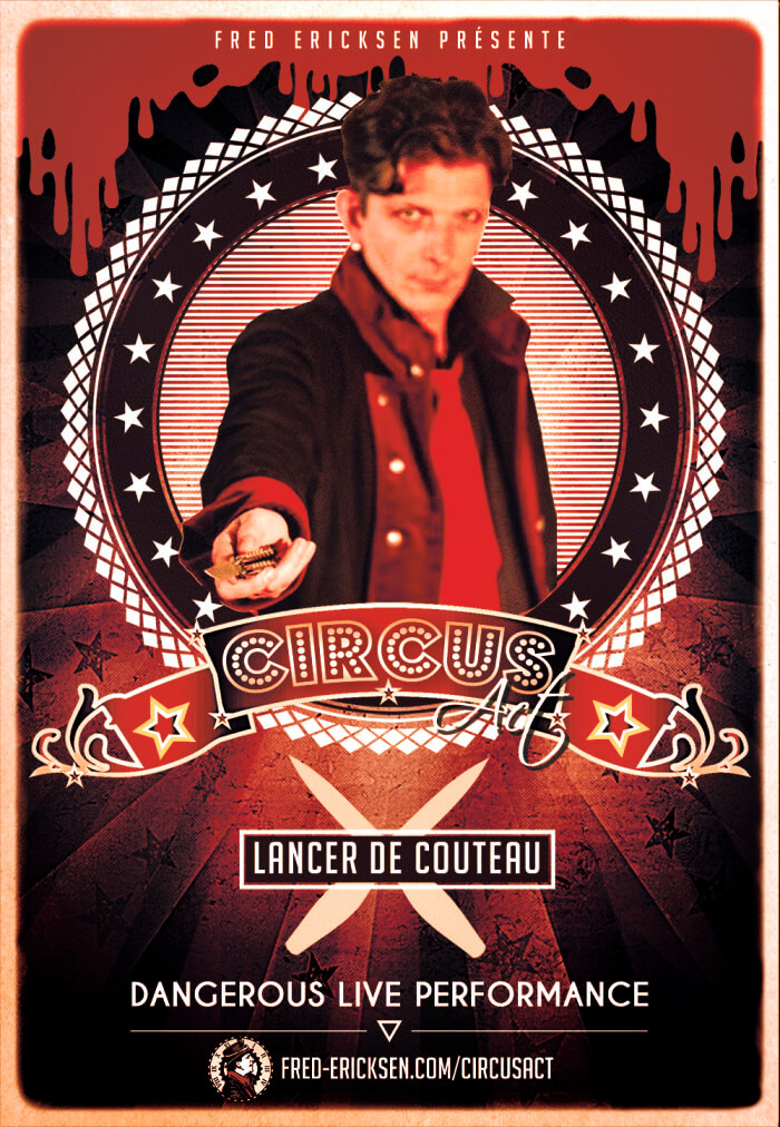 Numéro de gala lancer de couteaux Fred Ericksen