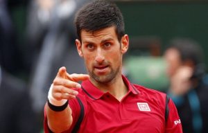 Novak Djokovic lors de la 8eme finale 1er juin 2016